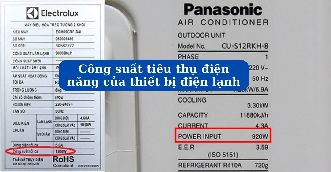 Cách tính lượng điện tiêu thụ trên thiết bị điện lạnh Cách tính lượng điện tiêu thụ trên thiết bị điện lạnh