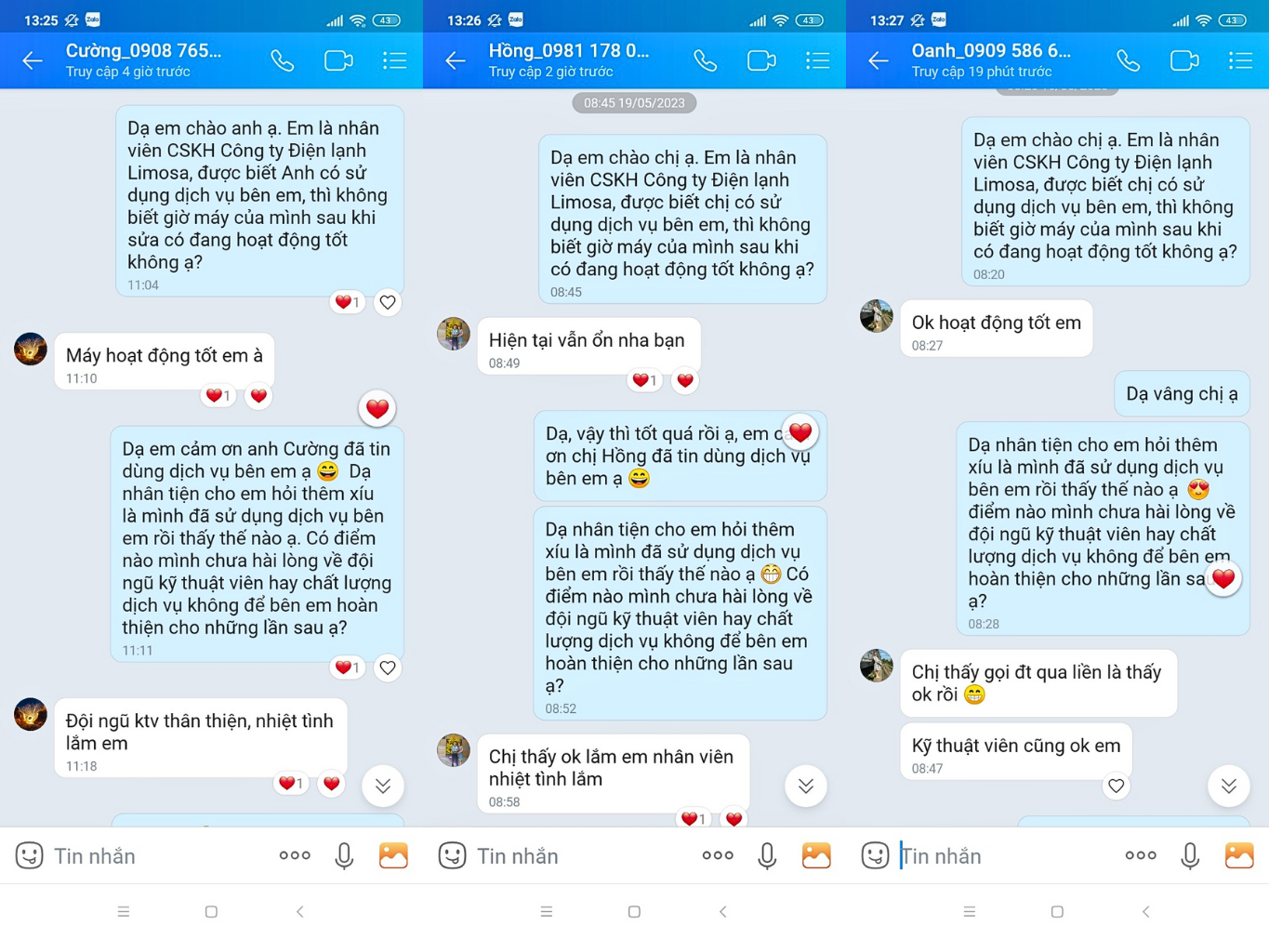 Đánh giá kháng hàng của Trung tâm Sửa chữa Điện Lạnh Limosa