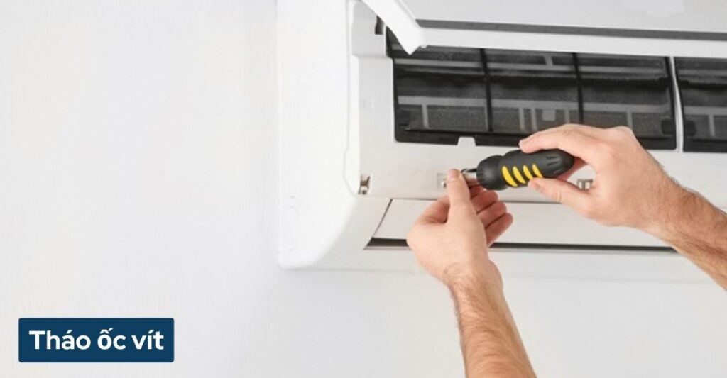 cách mở nắp máy điều hòa Electrolux