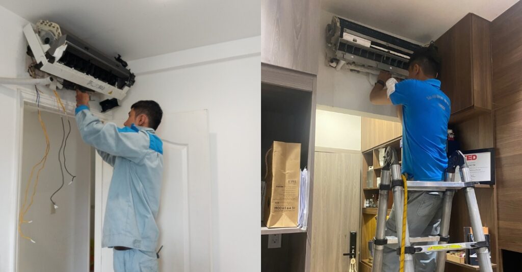 vệ sinh máy lạnh tại Sửa Chữa Điện Lạnh Limosa