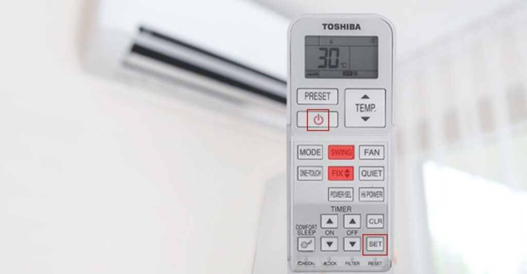 Xóa mã lỗi máy lạnh Toshiba bằng remote