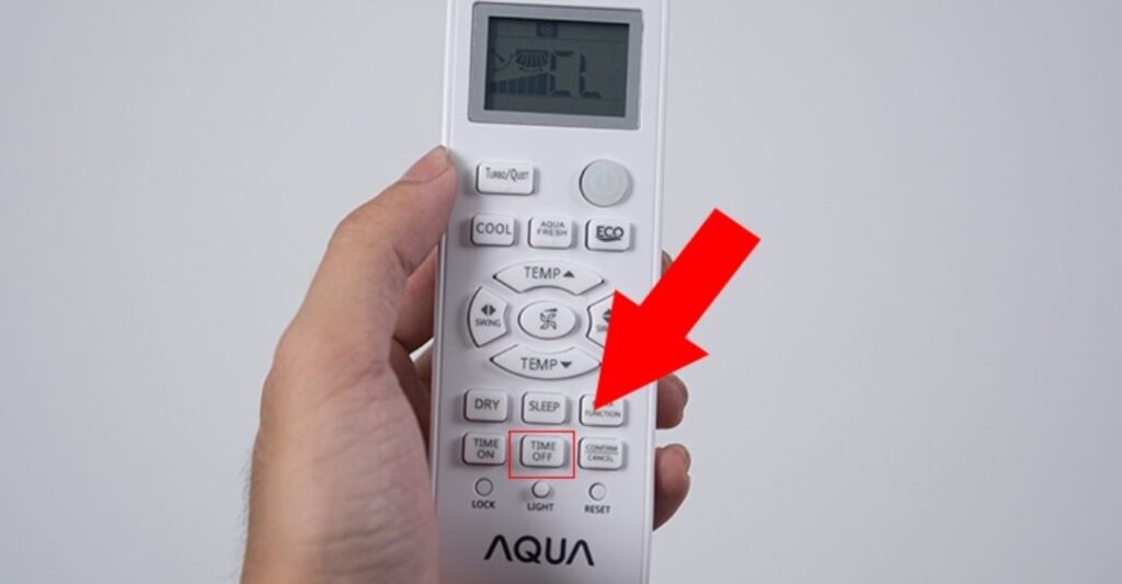 Cài đặt giờ thực tế trên remote Aqua